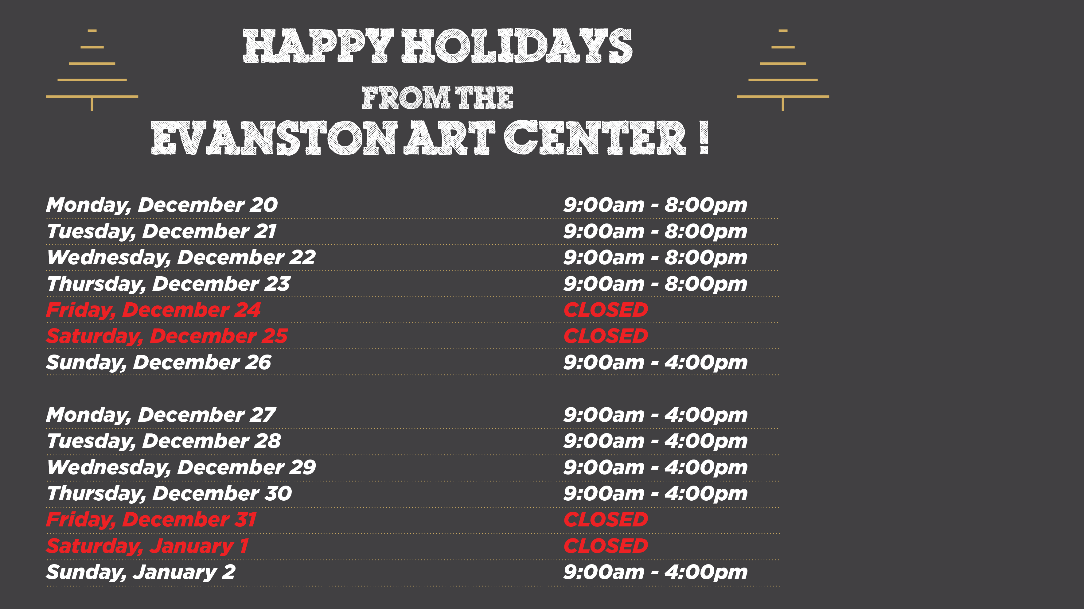 holiday hours 2021