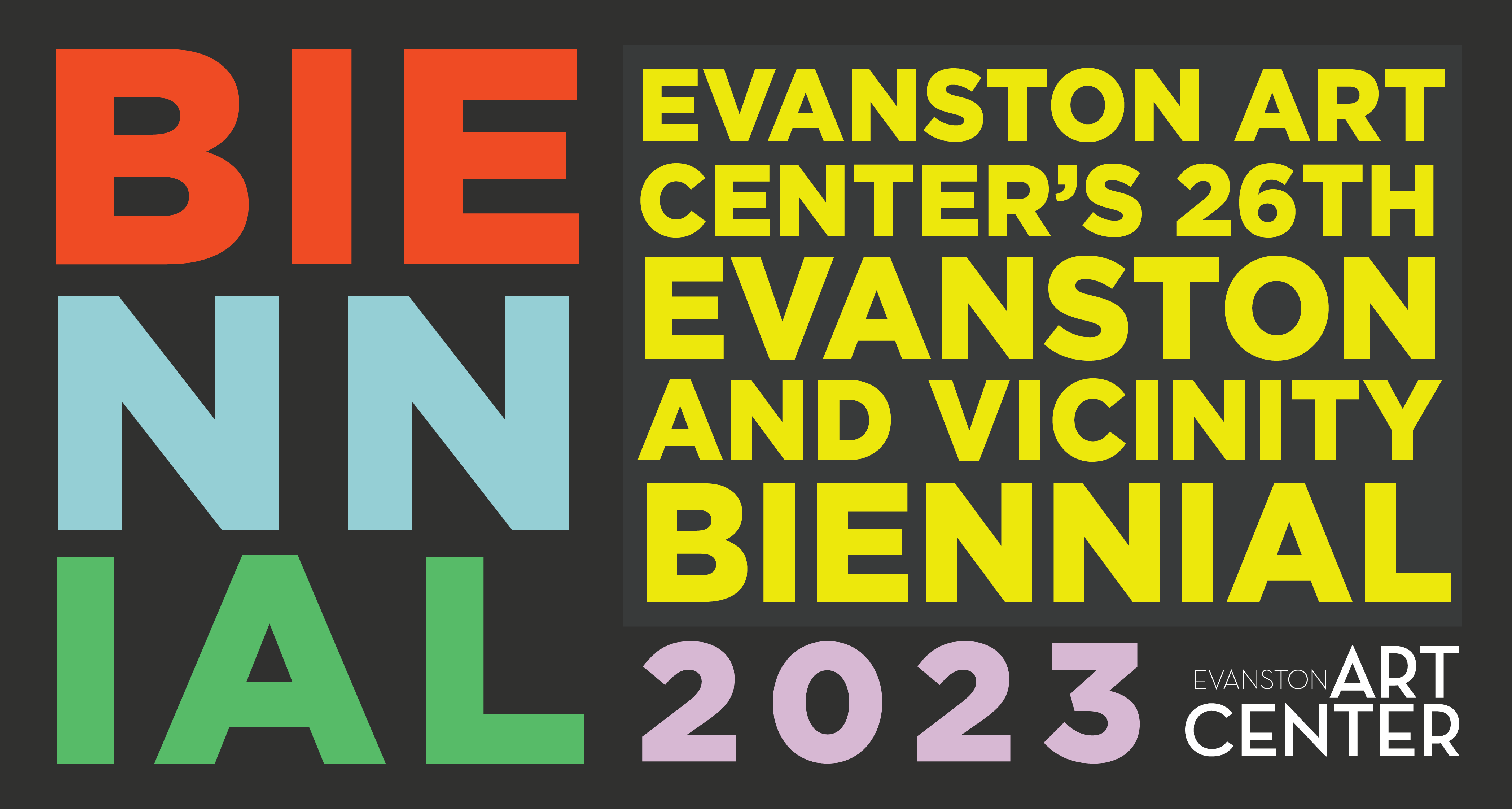 Evanston + Vicinity Biennial exhibition header graphic