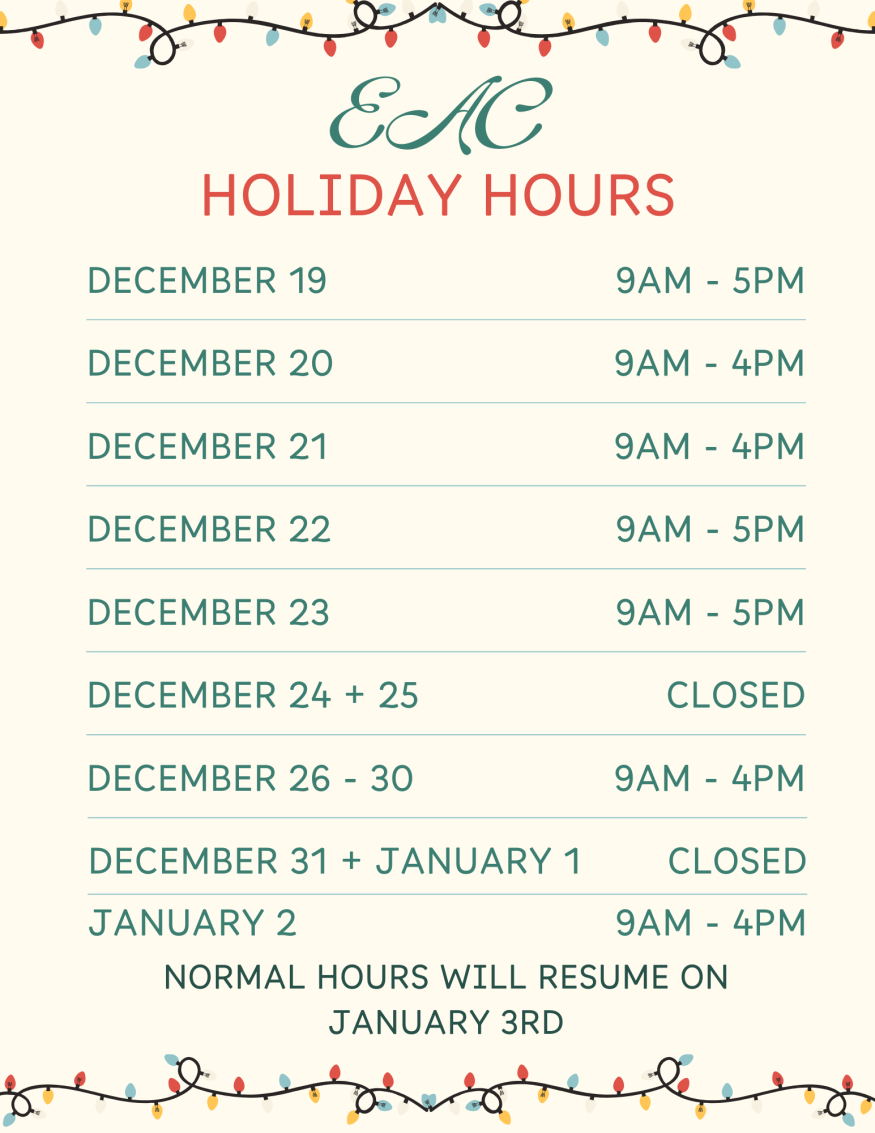 Holiday Hours 2025