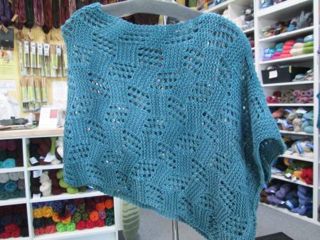 Knit blue garment